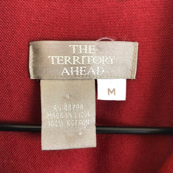 VTG The Territory Ahead Embroidered Jacket Women's Sz M Blue Red Cotton Button - Picture 5 of 10